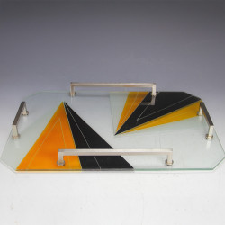 Karl Palda, Bohemian Art Deco Whiskey Decanter Set