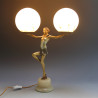 Art Deco Spelter Lady Lamp