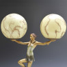 Art Deco Spelter Lady Lamp