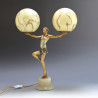Art Deco Spelter Lady Lamp (c.1930) Art Deco Spelter Lady Lamp (c.1930)