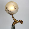 Art Deco Spelter Female Figural Lamp