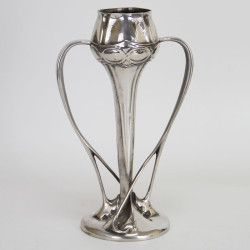 Liberty & Co Art Nouveau Pewter Vase 029