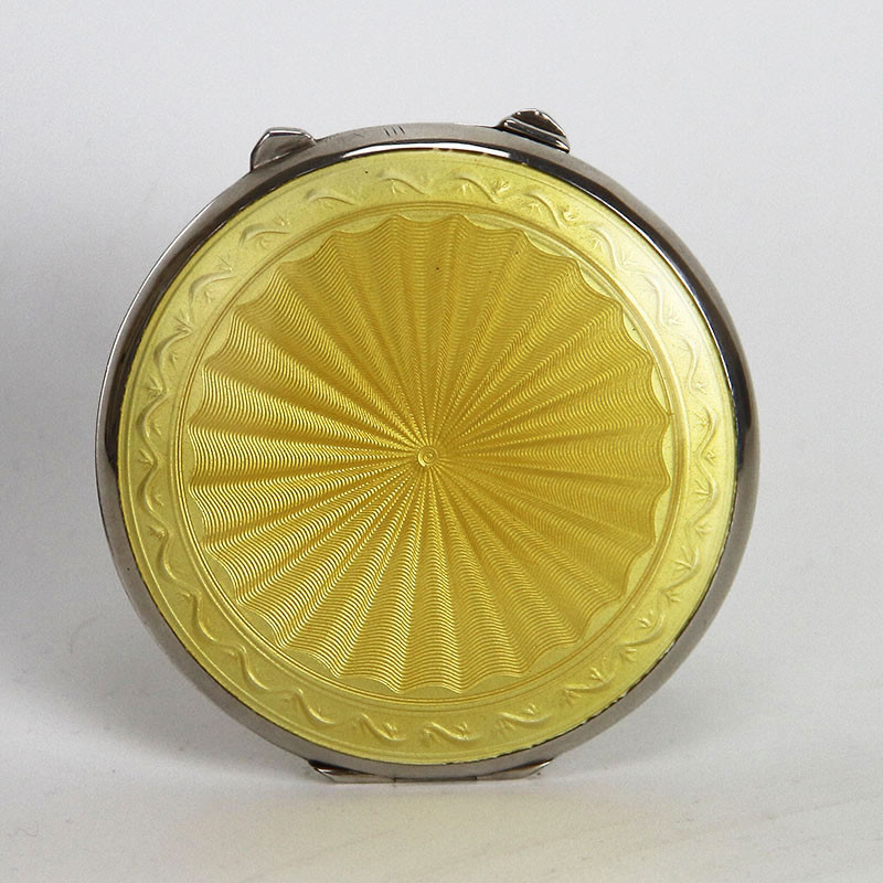 Silver and Guilloche Enamel Compact (1945)