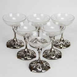WMF Art Nouveau Champagne Glasses (c.1906)