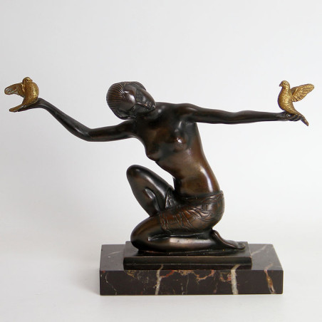 Joan Salvado Voltas. Art Deco Bronze Figure (c.1930)