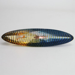 Kosta Boda Glass Boat by Bertil Vallien. Circa 1990