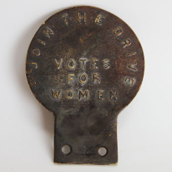 Rare Suffragette Movement Car Badge (c.1910)