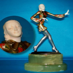 Josef Lorenzl Dancer Bronze & Ivory Female Figure