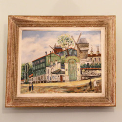 Élisée Maclet (1818-1962) 'Moulin de la Galette' Signed Oil on Canvas