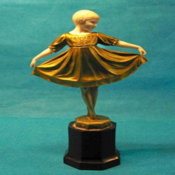 Ferdinand Preiss Lieselotte Bronze and Ivory Figure