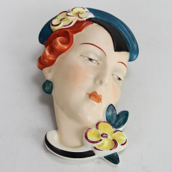 Art Deco Royal Dux Wall Mask (c.1930)