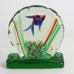 Murano Glass Aquarium on Green Base (c.1980)