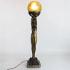 Art Deco Bronzed Spelter Lamp by F De Luca (c.1925)