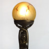 Art Deco Bronzed Spelter Lamp by F De Luca