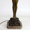 Art Deco Bronzed Spelter Lamp by F De Luca