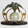 French Art Deco Spelter Table Lamp
