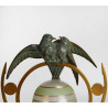 French Art Deco Spelter Table Lamp