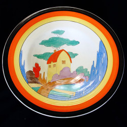 Clarice Cliff Bizarre Red Roof Wall Charger (c.1930)