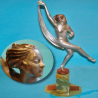 Josef Lorenzl Female Scarf Dancer Bronze Figure