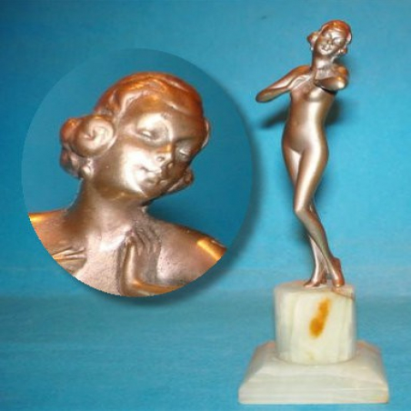 Josef Lorenzl Nude Female Figure in Bronze