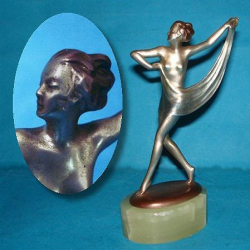 Josef Lorenzl Scarf Dancer Bronze Female Figure