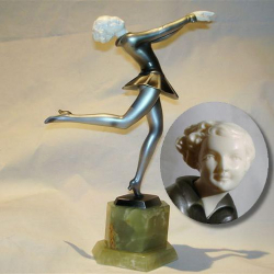 Josef Lorenzl Bronze & Ivory Female Figure. Circa 1925
