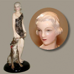 Goldscheider by Lorenzl Art Deco Figure of a Young Woman...