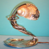 Max Klinger Art Nouveau Silver Plated Conch Shell Lamp