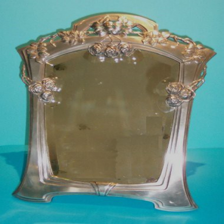 Argentor Polished Pewter Dressing Table Easel Mirror