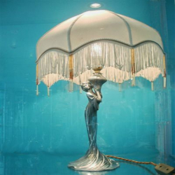 Antique WMF Figural Female Table Lamp