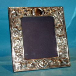 Antique Silver Art Nouveau Photo Frame Decorated with...