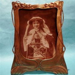 Antique Orivit Gilded Pewter Photograph Frame. Circa 1900