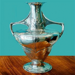 Orivit Pewter Vase Model Number 2135. Circa 1900