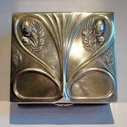 Antique WMF Silver Plated Pewter Box. Circa 1900