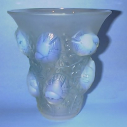 Lalique Glass Vase Avalon Signed R. Lalique. Circa 1930