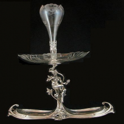 Antique WMF Silver Plated Flower and Fruit Stand. Circa 1900