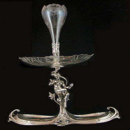Antique WMF Silver Plated Flower and Fruit Stand. Circa 1900